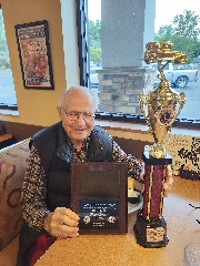 LIHAC Gene Gangwer With Newport Hillclimb Trophies
